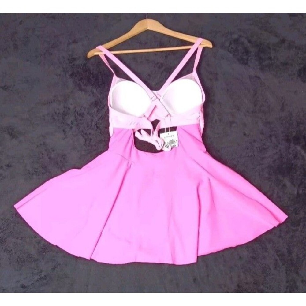 NWT! B2Prity Cutout OnePiece Swimdress Swimsuit XL Pink Colorblock Tummy Control - Picture 12 of 12